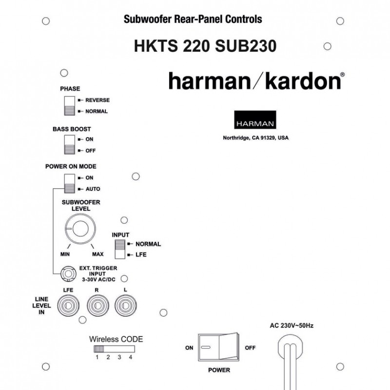 Harman Kardon HKTS220SUB-230 